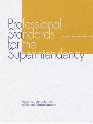 cover image of Professional Standards for the Superintendency